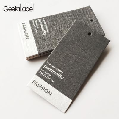 China Viable Custom Logo Swing Price Private Label 600g Blot Color Print Fancy Paper Tag for Clothing for sale