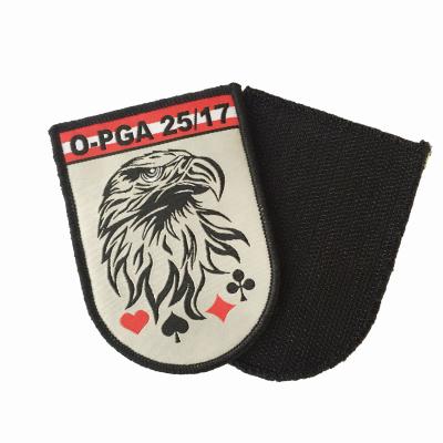 China Good Price 3D Custom Woven Patches Crochet And Loop Embroidery Patch For Apparel for sale