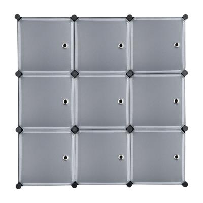 China Simple Modern Cabinet Book Shelves Modular Organizer Units 9 Cube DIY Plastic Storage Boxes And Bins Qingdao Cardboard Flexible Door-to-Door for sale