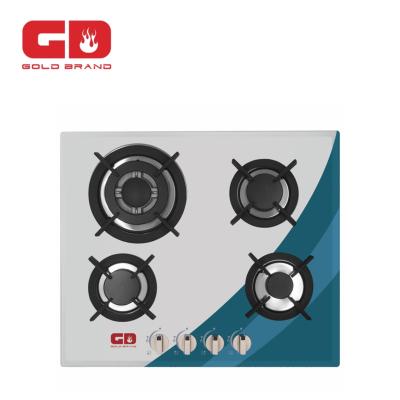 China Hotel Glass Outdoor Gas Stove 4 Burners Fashion Design for sale