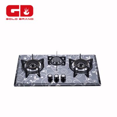 China New Style Gas Cooker Ceramic / Glass Grid For 3 Burner Stainless Steel Gas Hob for sale