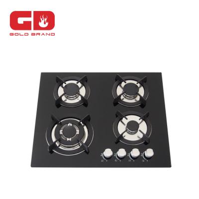 China Hot Sale Ceramic / Glass 4 Burner Gas Stove With Built In Kitchen Cooker for sale