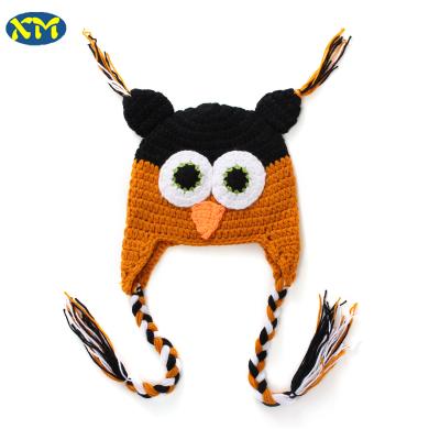 China Newborn Free Crochet Baby Picture Animal Baby Hat Hand Crocheted Owl Hats For Baby for sale