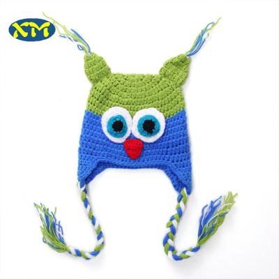 China Handmade DIY Picture Opens Sweet Animal Skullcap for Crocheting Large Owl Baby Hats for sale