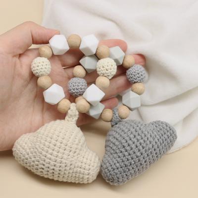 China Cloud Teether Handmade Silicone Bead Soft Toy 2021 New Design Baby Teething Toys for sale