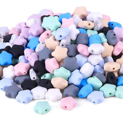 China Soothing Star Silicone Bead Baby Teething Accessories Chain Silicone Teether Baby Bead Chain Accessories Graduated for sale