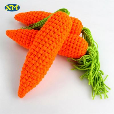 China Baby Battery Operated Toy Cute Crochet Carrots Apple - Doll Toy Hand Knitted Fruits and Vegetables for Baby Photo Props for sale