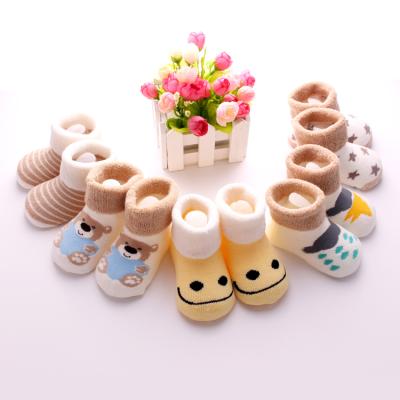 China Baby Boy and Girl Antibacterial Colorful Terry t 116 (Free Samples Stock Wholesale) Socks 100% Cotton Baby Socks for sale