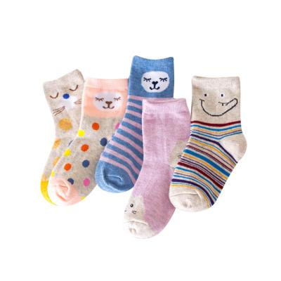 China Anti-fault t 126 little boy school girl cotton crew socks (stock free samples wholesale) for kids and children girls socks for sale