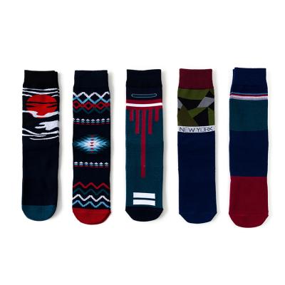 China Hot Sale Antibacterial Cotton Socks Women Men Happy Socks Custom Knit Long Logo Cotton Socks for sale