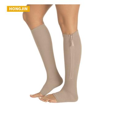 China HJ-I-0236 Zipper Compression Socks Antibacterial Zipper Sock for sale