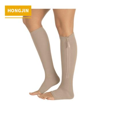 China HJ-II-0236 Zipper Compression Socks Antibacterial Zipper Sock for sale