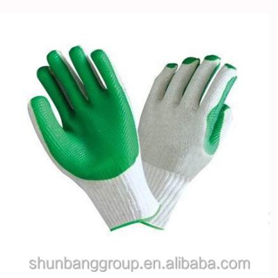 China Cotton Anti-Slip Gloves With Working Rubber Gloves Palm Hand Rubber Gloves for sale