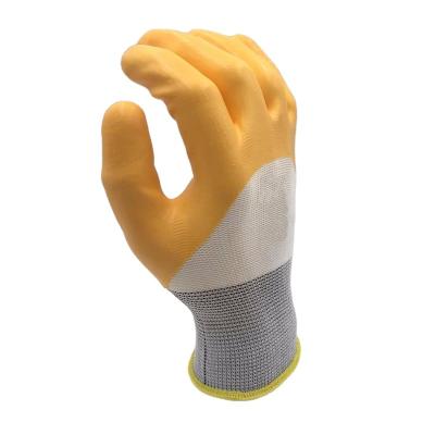 China Antacid And Anti-alkali Anti-slip Heavy Duty Half PVC Coated Gloves for sale