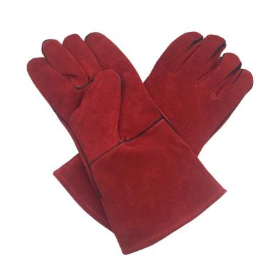 China Anti-Splash Spray CE EN388 Leather Welding Gloves Safety Working Glove for sale