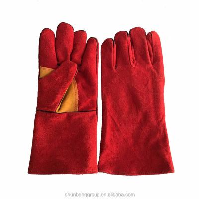 China Anti-Splash Leather Welding Spray Welder Gloves Welding for sale