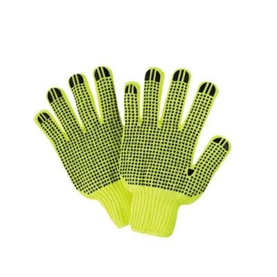 China Comfortable PVC Dotted Cotton Lined Glove for sale