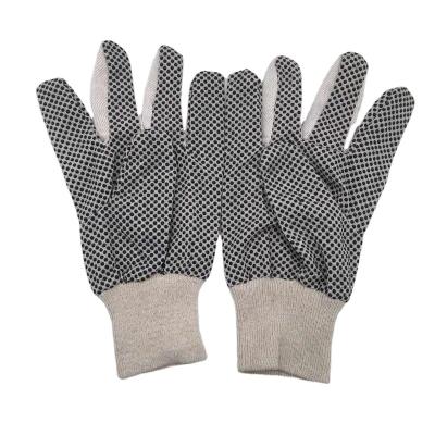 China Comfortable PVC Black Dots Drill Glove for sale