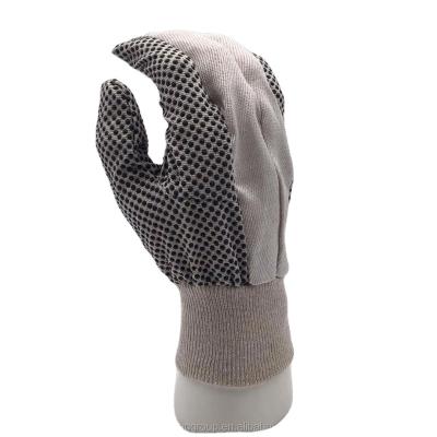 China Anti-Slip PVC Dotted Canvas Gloves Polka Dot Cotton Glove for sale