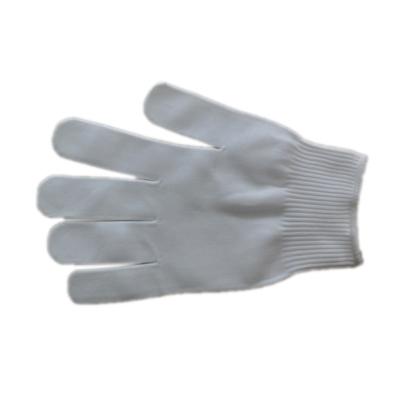 China Comfortable white cotton glove seamless knitted work for sale