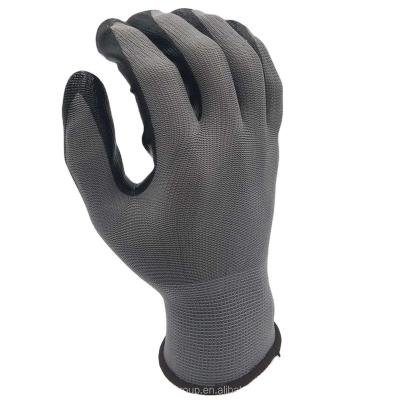 China Anti Slip Cheap Polyester Nitrile Coated Gloves Gloves for sale