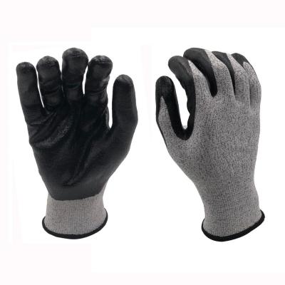 China Anti-Slip Cutting Heavy Duty Nitrile Foam Gloves Manufacturers for sale