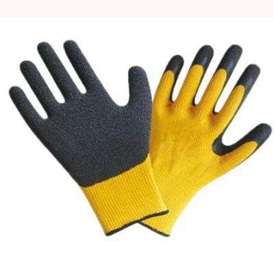 China Anti-Slip Cotton Lined Latex Work Ply Palm Gloves for sale