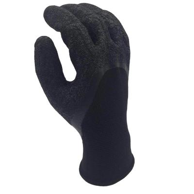 China Anti-Slip En388 13 Gauge Half Coated Gloves Polyester Lined Latex Coated Gloves for sale