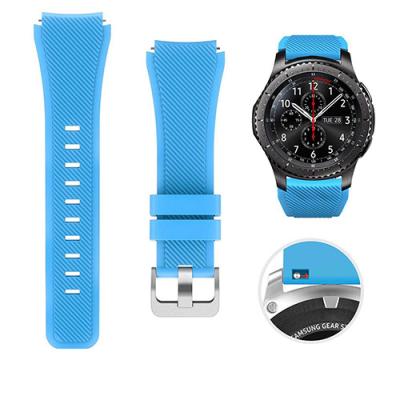 China Everyday Life 20mm 22mm Silicone Watch Band Strap For Samsung Galaxy Watch 4 Active/Classic 46mm 44mm Gear S3 Watchband for sale