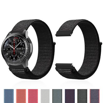 China Replacement Watch Band 20mm 22mm Sports Buckle Nylon Strap For Samsung Galaxy Watch 4 3 46mm 2 Gear S3 Wristband Active 42mm Strap for sale