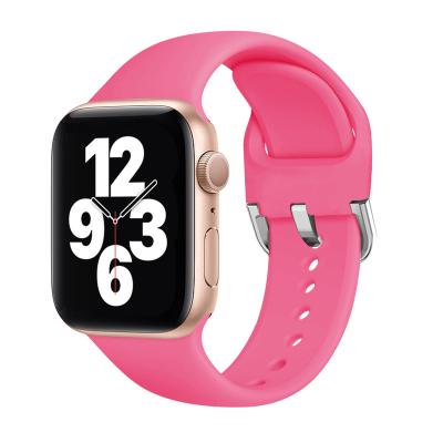 China Daily Wear Silicone Replacement Sports Buckle Strap Watch Band For Apple Watch Series 7 6 5 4 3 2 1 Strap for sale