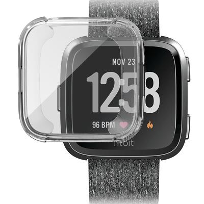 China High Quality Clear Daily Use TPU Smart Watch Screen Protector Case Cover For Fibit Versa for sale