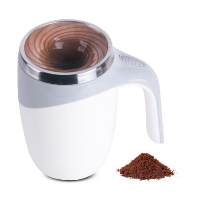 China Electric Mixing Tumbler Automatic Mixing Self Viable Stainless Steel Lazy Coffee Stirring Electric Cup Magnetic Rotating Milk Cup for sale