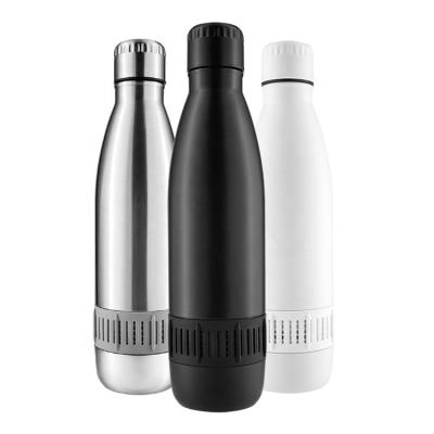 China PORTABLE 2 in 1 Outdoor Vacuum Insulation Thermo Water Sport Bike Flask Speaker Smart Bottle for sale