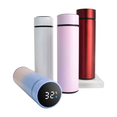 China 2021 PORTABLE Smart Amazon Sports Water Bottle With LED Temperature Display Mug 500ml Smart Vacuum Flask Stainless Steel Thermos for sale