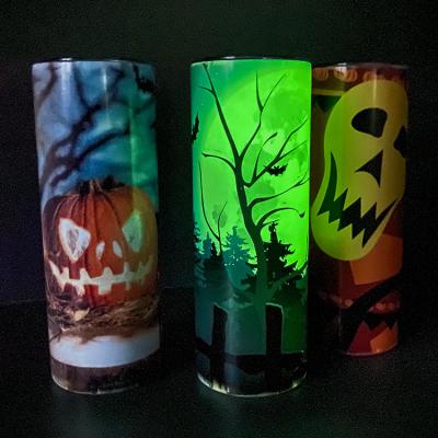 China DIY Sublimation Gifts New Arrival Amazon Halloween Mug Hot Creative Halloween Pop It Mug Sublimation Luminous Tumbler for sale