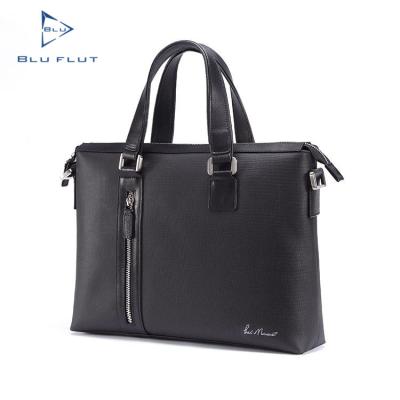 China GENUINE LEATHER New Custom Blu Flut Fashion Handbags Laptop Bag Portable Leather Briefcase For Men Travel Business Bags for sale