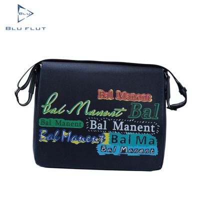 China Full Grain Blu Flut Large Capacity Casual Hot Selling Leather Men Messenger Bags Cross - Logo Vintage Printed Shoulder Body Bags Customized for sale