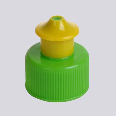 China Wholesale Customized Non Puddle Pull Push Cap Good Quality 24 28 Mm Plastic Cap for sale