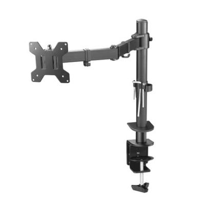 China High Quality Steel + ABS DL-M051 Full Motion Rotate Desktop Grommet Clamp Base Monitor Desk Support Steel Double Bracket Single Arm for sale