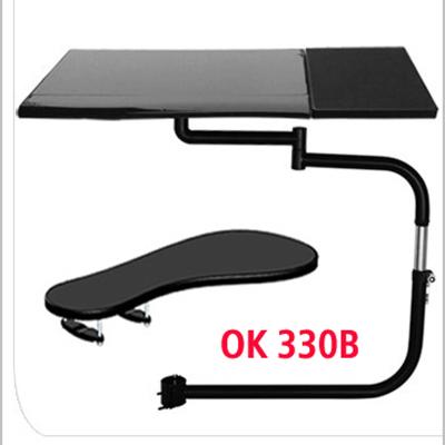 China 22.5x18.5cm DL OK330 Multifunctoinal Full Motion Chair Clamping Keyboard Support Laptop Stand Mouse Pad For Laptop Lazy Table for sale