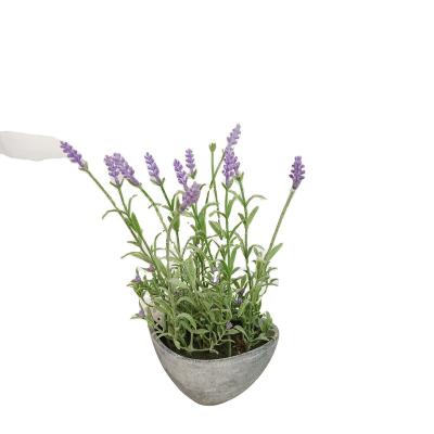 China Best Supplier Modern Simulation Plastic Decorative Bonsai Artificial Lavender Flower for sale