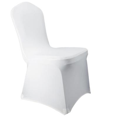 China Wholesale Price Simple Universal Slipcovers White Premium Spandex Chair Covers Stretch Elastic For Elegant Event Chair Covers for sale