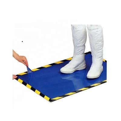 China Quality waterproof custom disposable cleanroom floor blue sticky mat manufacturer for sale