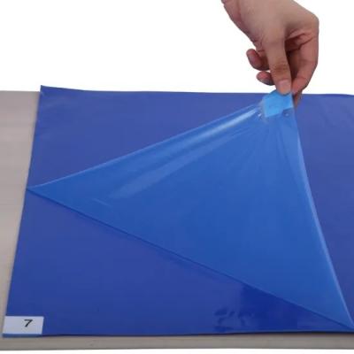 China Blue Industrial Waterproof Decontamination ESD Dusting Mat For Cleanroom Sticky for sale