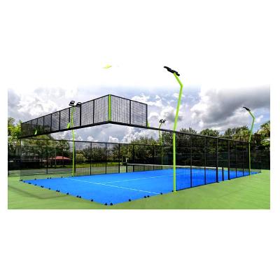 China 100% Hot Dip Galvanized Steel Posts WPT PADEL TENNIS COURT with 12mm tempered glass and all for 10 years guarantee for sale