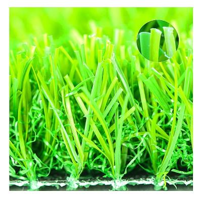 China Economical 15mm plastic 3 tone green artificial grass for garden, landscaping, residential or roof especially for low budget for sale