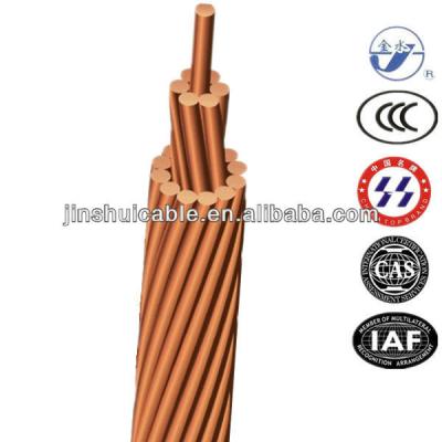 China Aerial Hard Pulled Bare Copper Conductor H.D.B.C No.2 A.W.G. from No.4 No.6 No.8 for sale