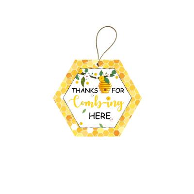 China HAWIN 48PCS Bee Party Card Gift Tags What Kind Of Bee Will Tell Baby Shower Party Supplies for sale