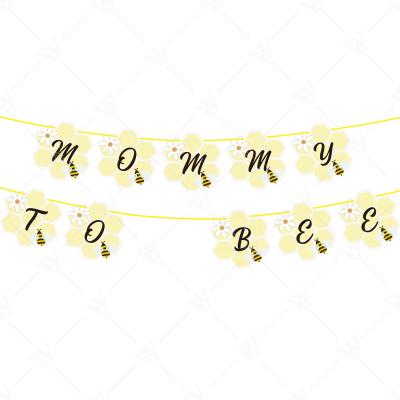 China HAWIN bee honey theme party card mom to bee banner garland gender reveal party decoration banner for sale